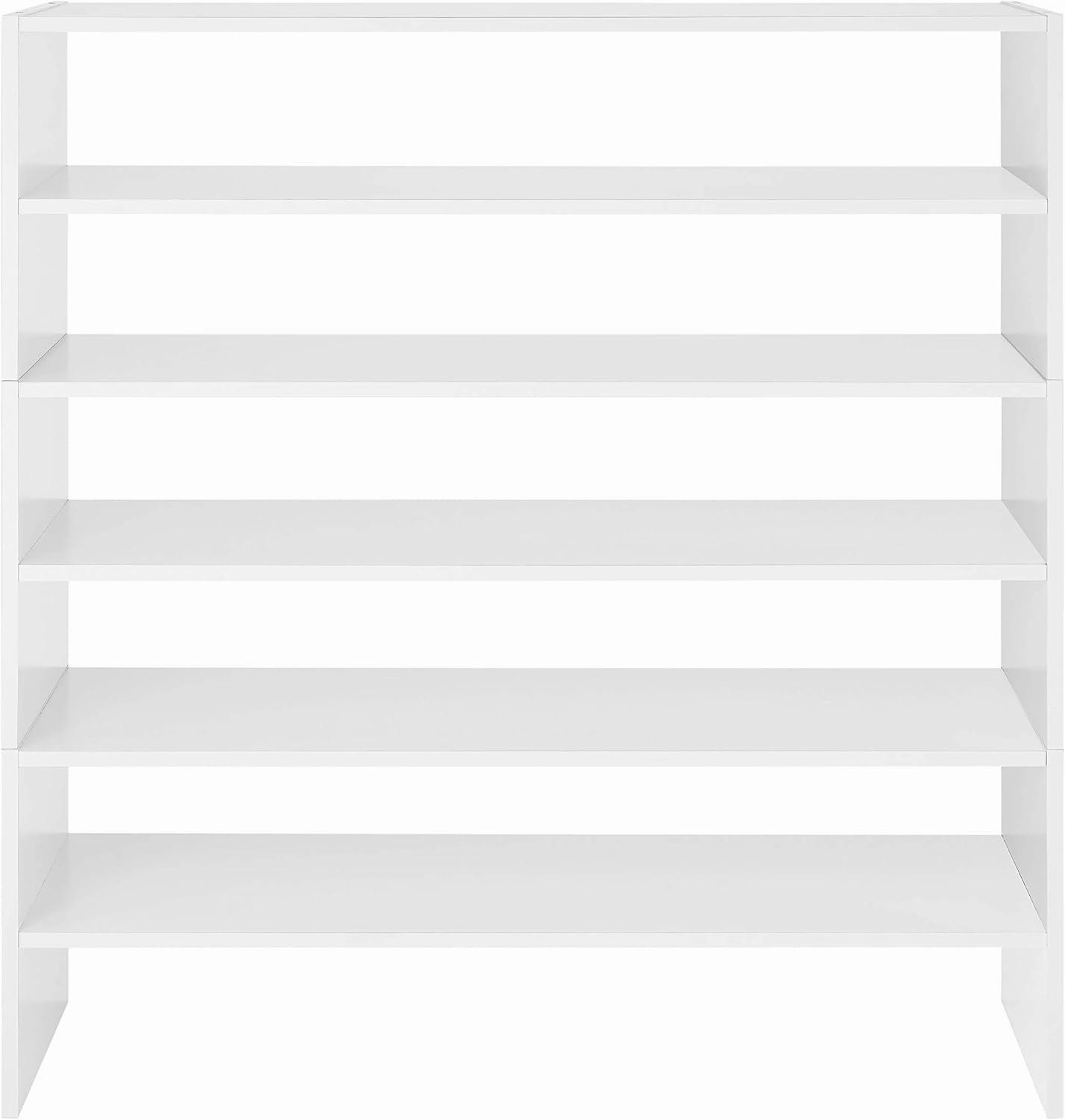 Whitmor Stackable 31" Extra Wide 2-Shelf Storage Organizer, White