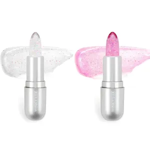 Winky Lux Glitter Confetti Balm, pH Lip Balm, pH Color Changing Lipstick and Tinted Lip Balm, Vegan & Cruelty Free Lip Balm, Hydrate & Plump, Sheer Pink Lipstick, Rainbow & Lavender Confetti