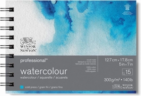 Winsor & Newton Professional Watercolor Paper, Wired, 5" x 7", Cold Pressed