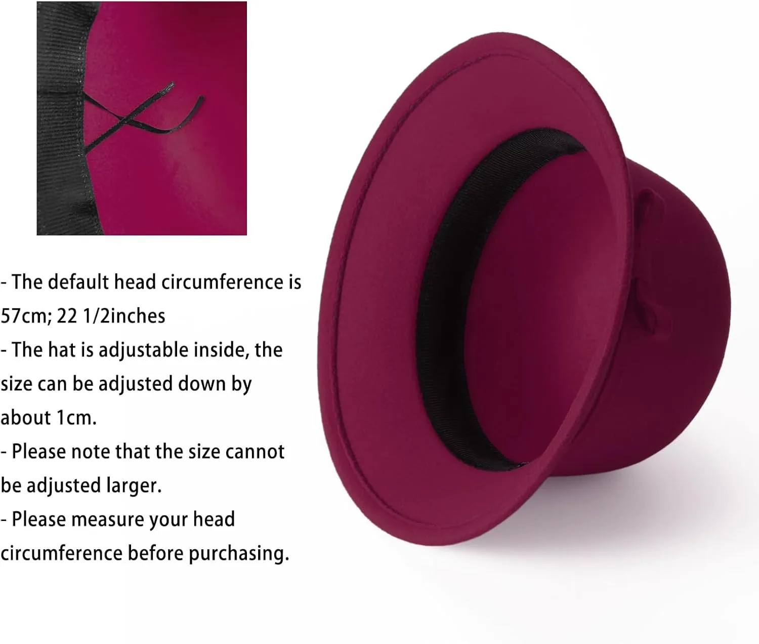 Women Felt Hat, Bucket Hat, Adjustable Vintage Bowler Suede Wool Hat with Bowknot