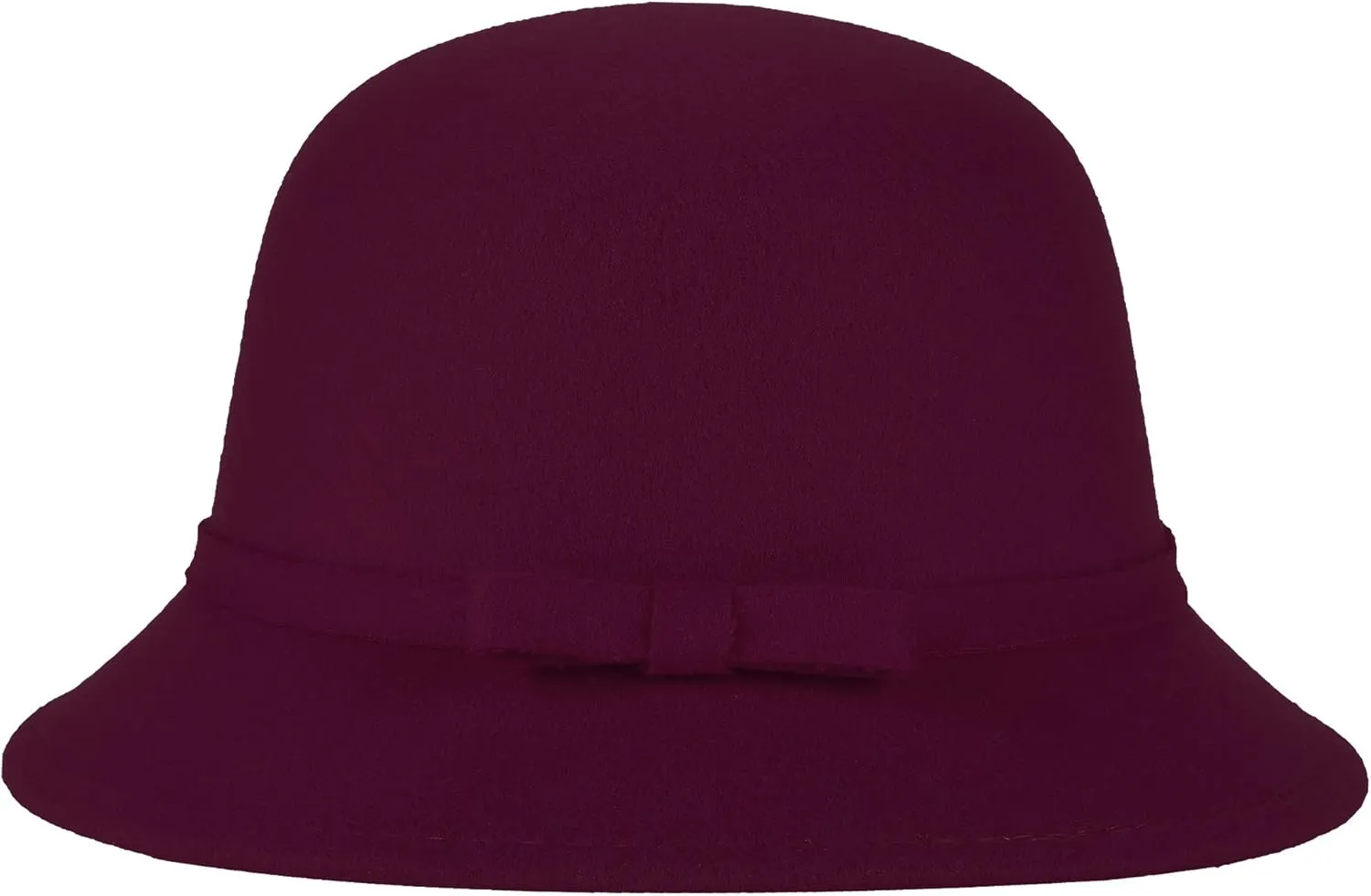 Women Felt Hat, Bucket Hat, Adjustable Vintage Bowler Suede Wool Hat with Bowknot
