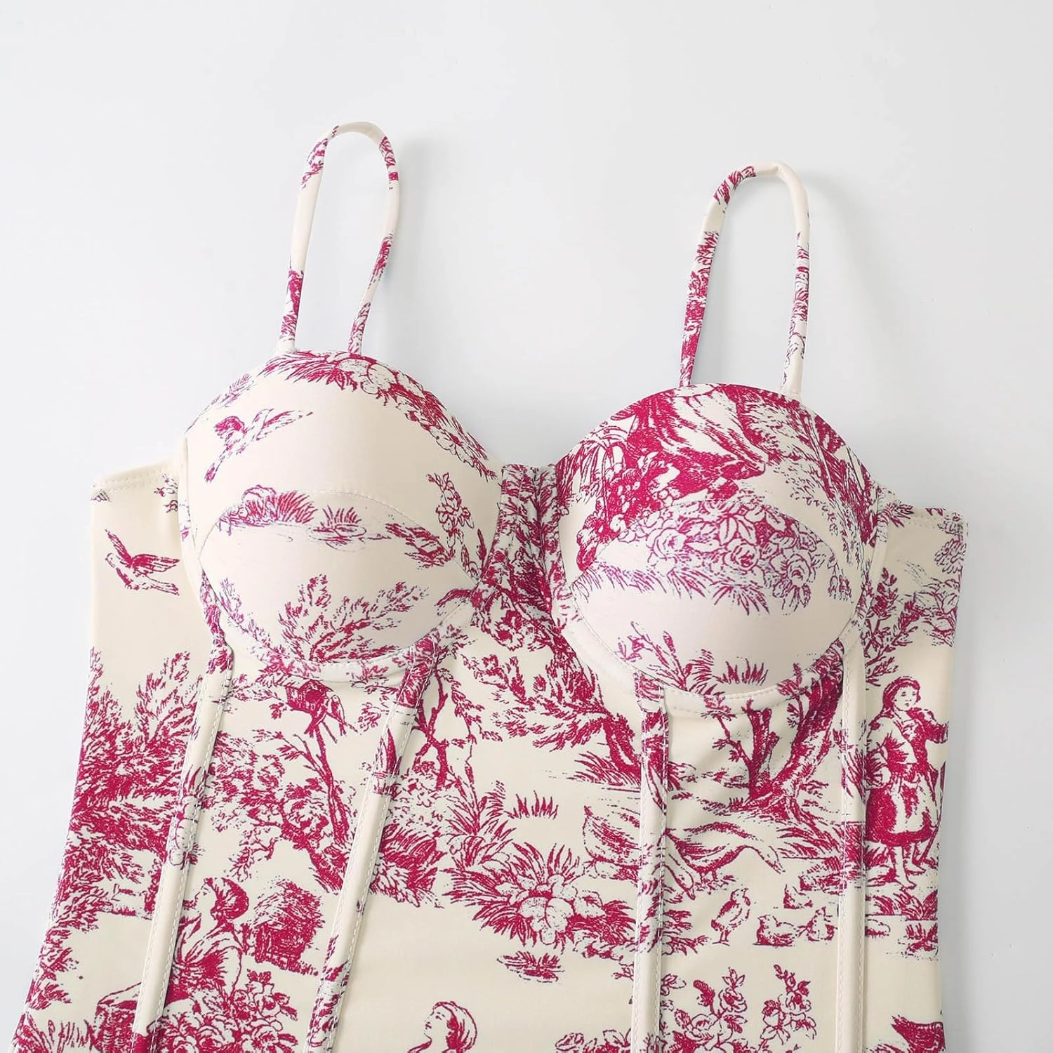 Women's One-Piece Swimsuit Swim Suits Skirt with Cover Up Sexy Fashion Retro Flower Print Beach Wrap Skirts Swimwear