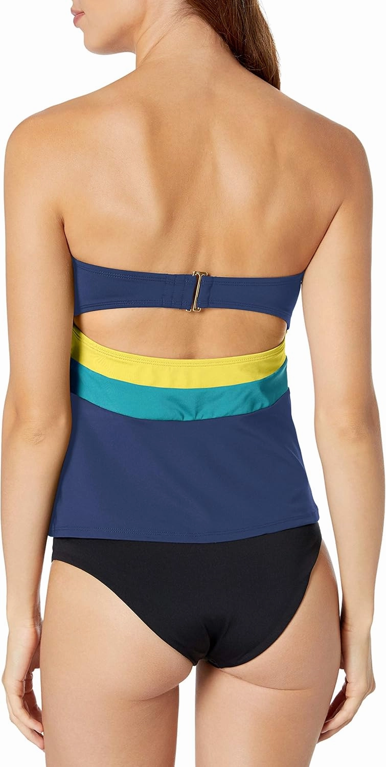 Women's Standard Twist Front Bandeau Tankini Swim Top