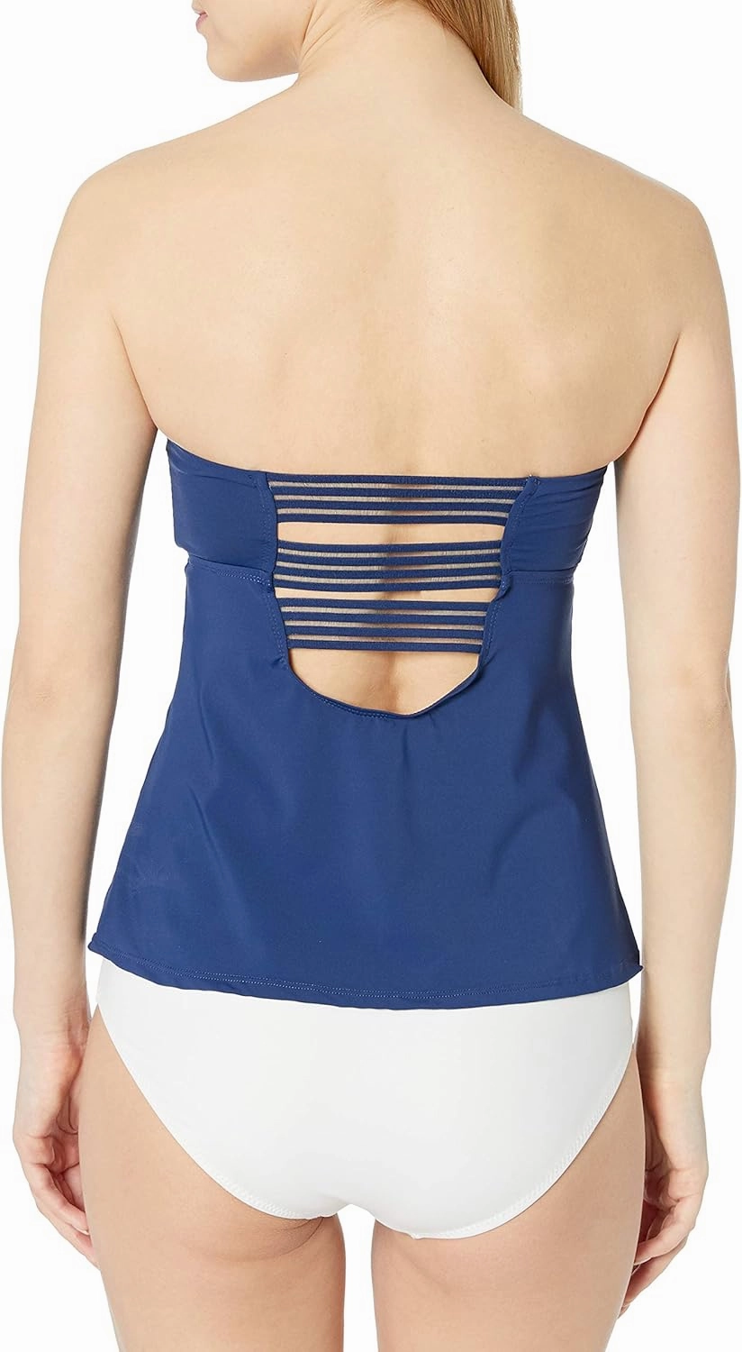 Women's Standard Twist Front Bandeau Tankini Swim Top