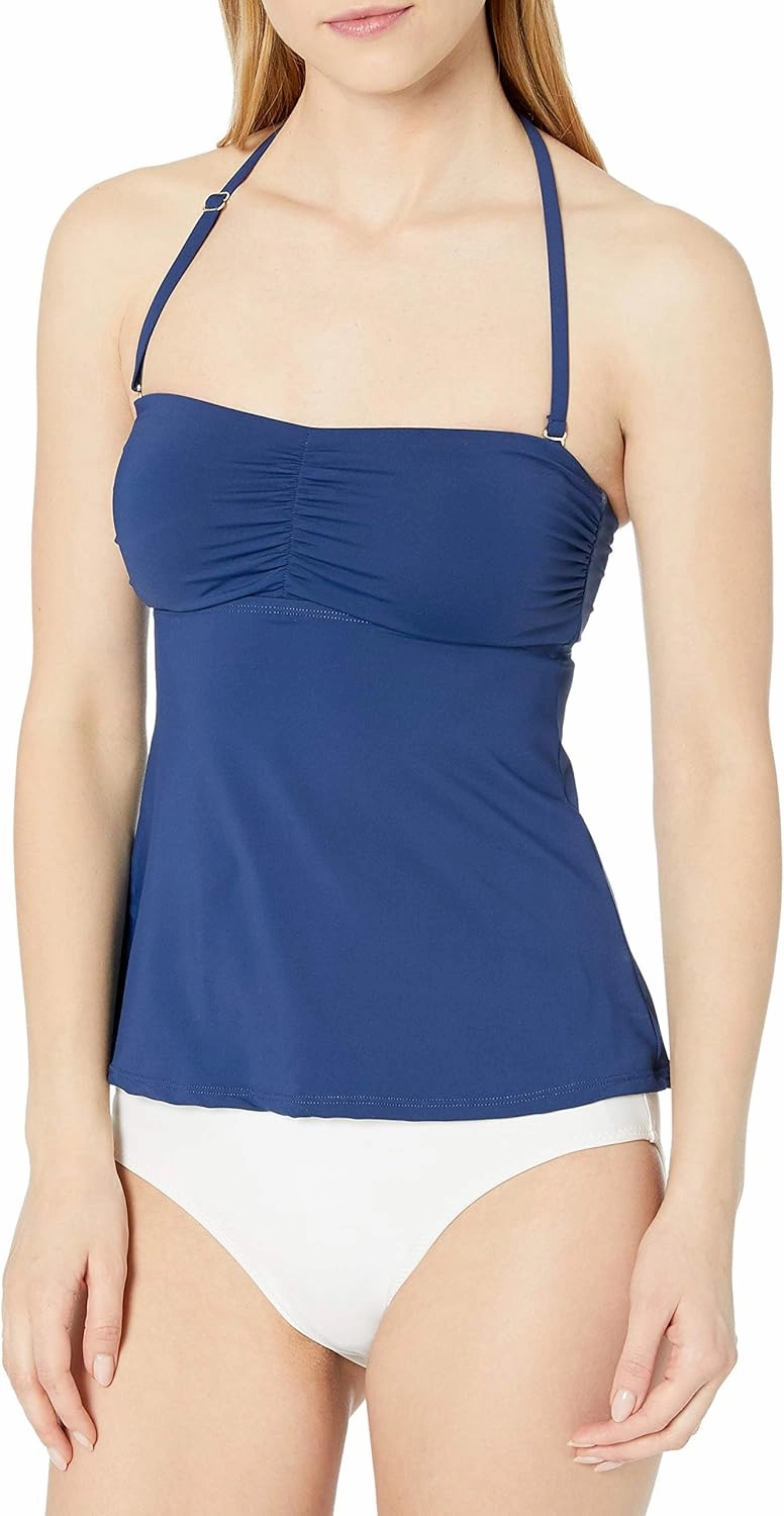 Women's Standard Twist Front Bandeau Tankini Swim Top