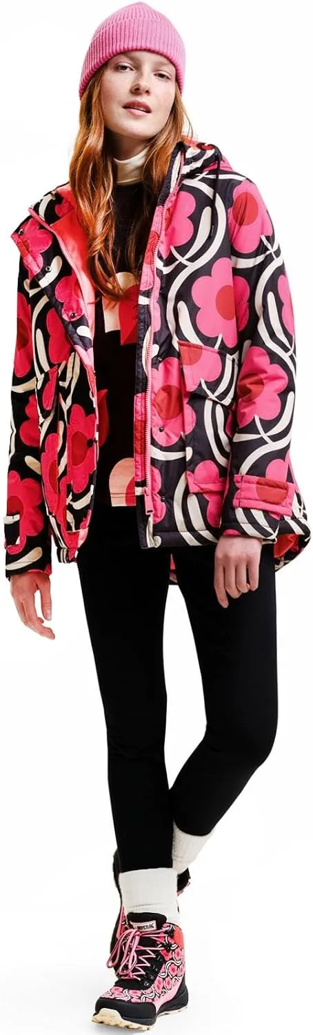Womens Orla Kiely Waterproof Retro Floral Rain Mac Coat Jacket