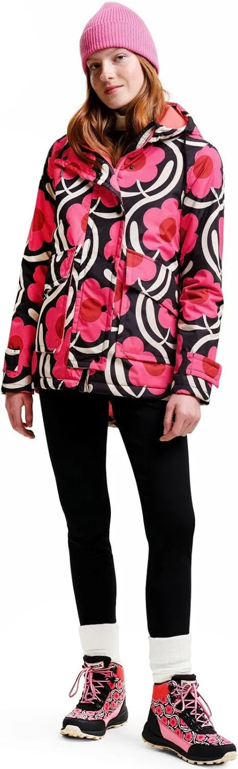 Womens Orla Kiely Waterproof Retro Floral Rain Mac Coat Jacket