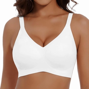 Womens Comfortable Wireless T Shirt Bra No Underwire Seamless Full Coverage Bralettes Push Up Supportive Bras for Women