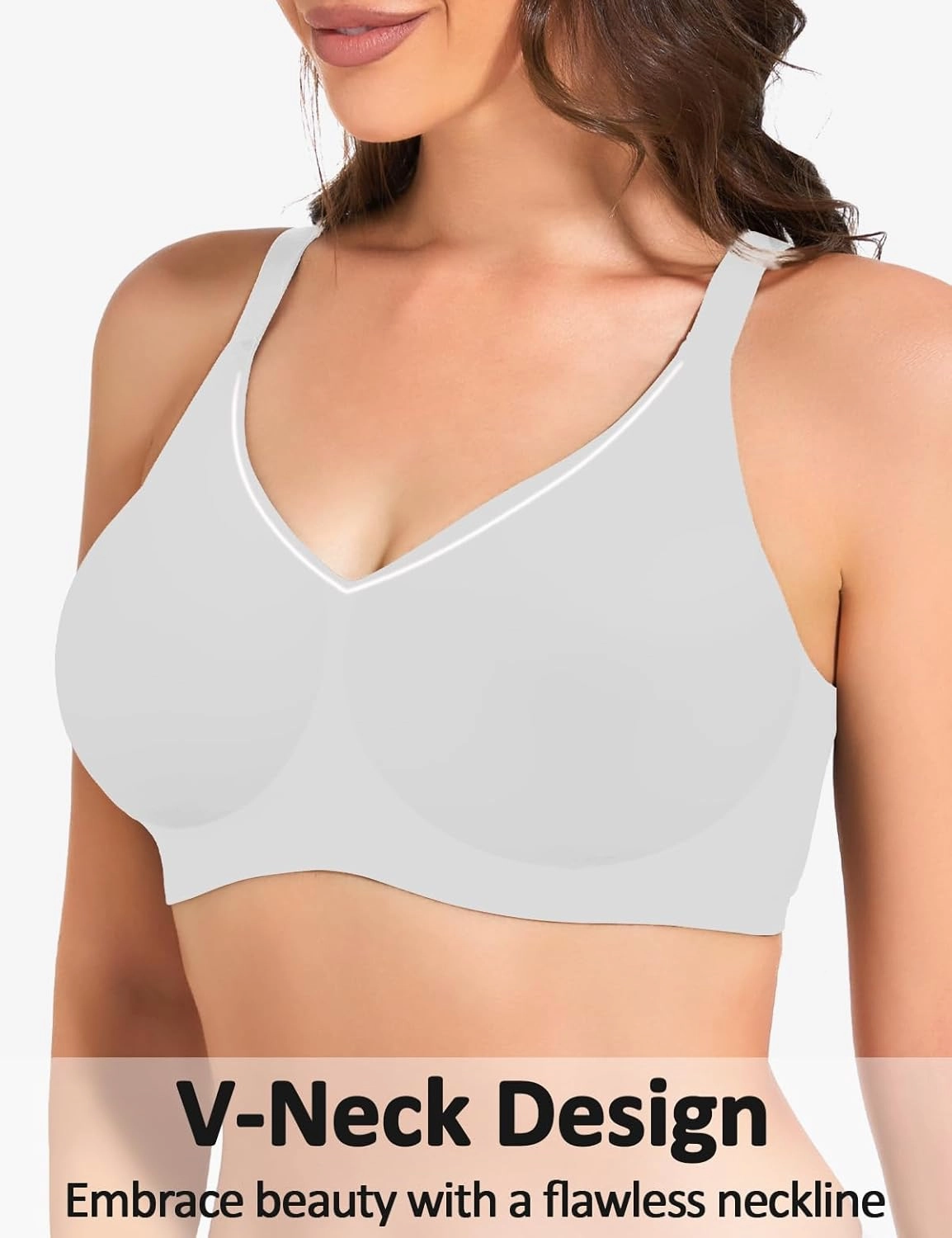 Womens Comfortable Wireless T Shirt Bra No Underwire Seamless Full Coverage Bralettes Push Up Supportive Bras for Women
