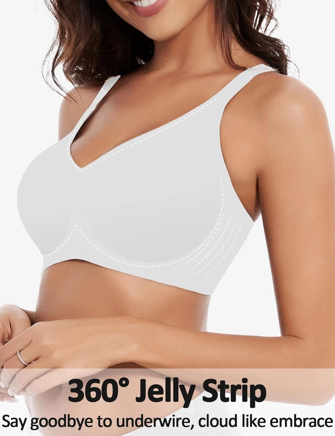 Womens Comfortable Wireless T Shirt Bra No Underwire Seamless Full Coverage Bralettes Push Up Supportive Bras for Women