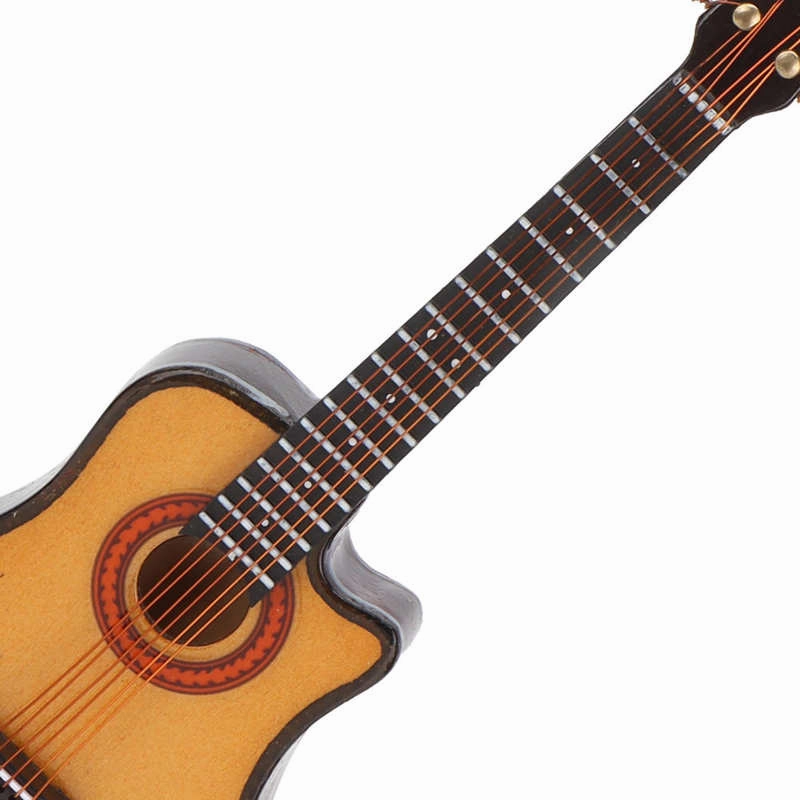 Wooden Cutaway, Mini Acoustic Guitar Model, Musical Instrument Ornaments