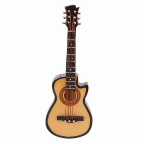Wooden Cutaway, Mini Acoustic Guitar Model, Musical Instrument Ornaments