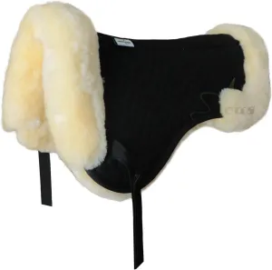 Woolous Sheepskin Half Pad, Lambskin Fleece Wool Lined Half Pad for English Horse Saddle