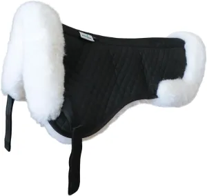 Woolous Sheepskin Half Pad, Lambskin Fleece Wool Lined Half Pad for English Horse Saddle