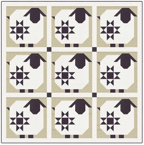 Wooly Stars Quilt Kit by Corey Yoder of Coriander Quilts using Coriander Seeds for Moda Fabrics