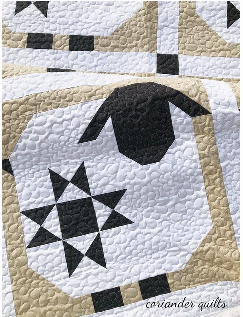 Wooly Stars Quilt Kit by Corey Yoder of Coriander Quilts using Coriander Seeds for Moda Fabrics