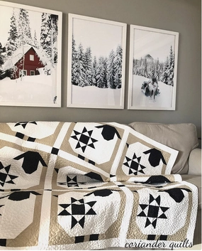 Wooly Stars Quilt Kit by Corey Yoder of Coriander Quilts using Coriander Seeds for Moda Fabrics