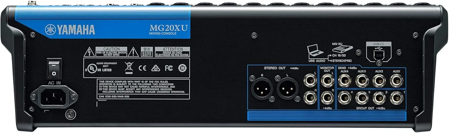 Yamaha MG20XU 20-Input 6-Bus USB Interface Mixer with Effects