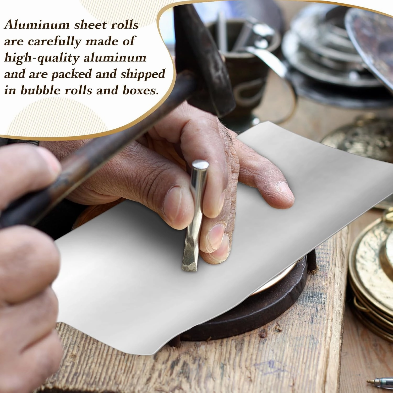 Yaocom Aluminum Metal Crafts DIY Foil Roll 0.05 mm Thick for Art Project Aluminum Flashing Roll Wide Sheet Multipurpose Metal Sheets(12 Inch X 20 ft,Silver)