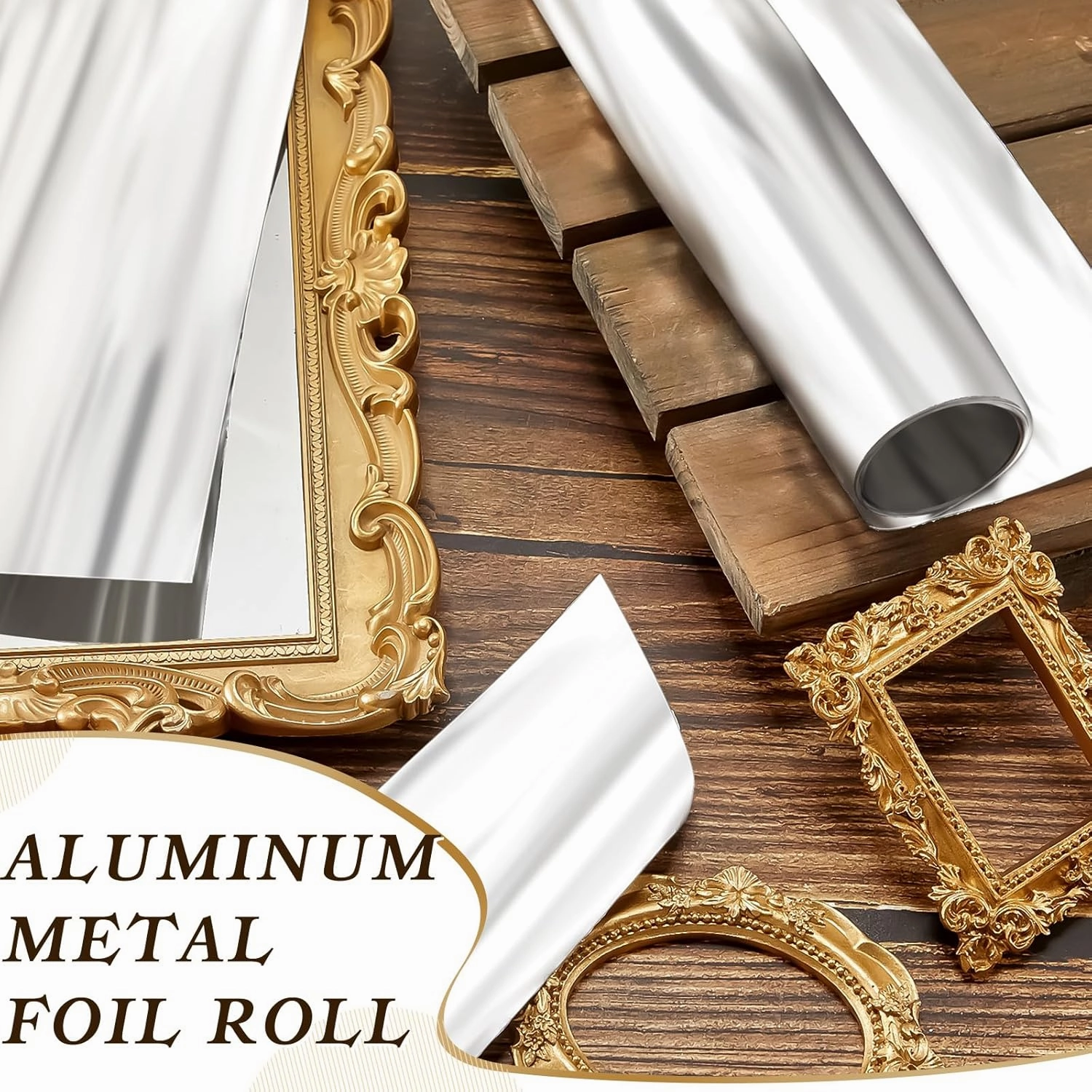 Yaocom Aluminum Metal Crafts DIY Foil Roll 0.05 mm Thick for Art Project Aluminum Flashing Roll Wide Sheet Multipurpose Metal Sheets(12 Inch X 20 ft,Silver)