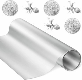 Yaocom Aluminum Metal Crafts DIY Foil Roll 0.05 mm Thick for Art Project Aluminum Flashing Roll Wide Sheet Multipurpose Metal Sheets(12 Inch X 20 ft,Silver)