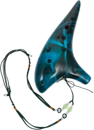 YARNOW 1 Set Alto Ocarina Handmade Musical Ocarina Blue Portable and Easy to Learn present for Music Lovers Craftsmanship for Beautiful Melodies