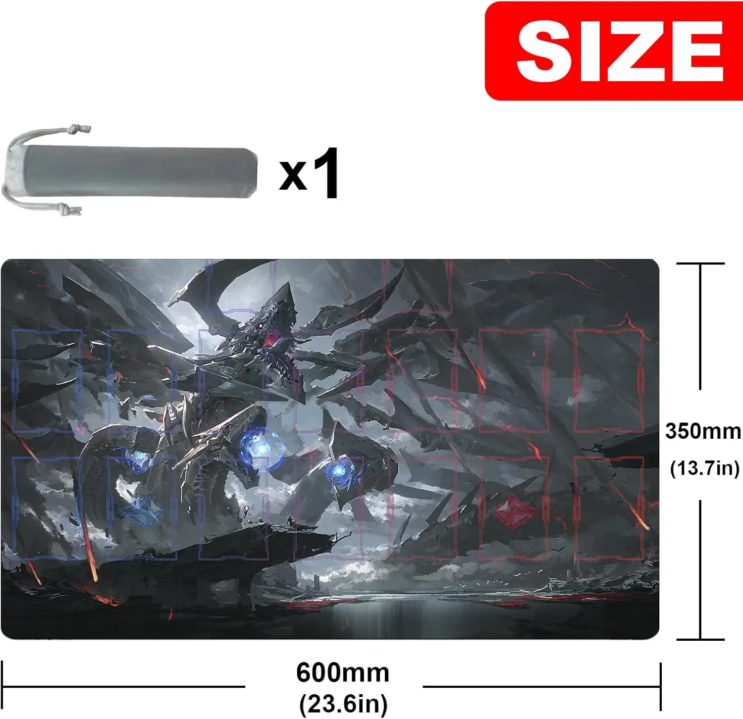 ygo playmat Duel Mat Gaming Competition Pad Mat Card Binder Deck 23.6x13.7in (11)