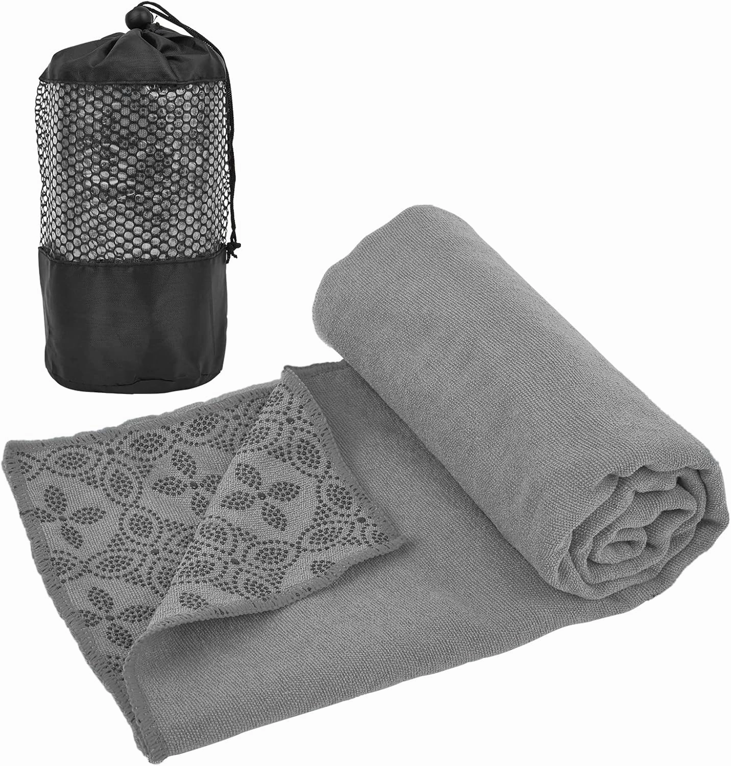 Yoga Towels, Non Slip Hot Yoga Mat Towel with Grip Dots,Super-Absorbent Soft Microfiber Yoga Blanket for Pilates, Fitness and Workout 72inch x 24inch