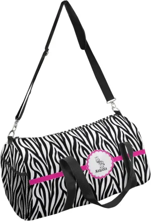 YouCustomizeIt Personalized Zebra Duffel Bag