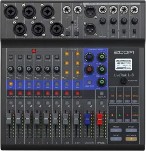 Zoom LiveTrak L-8 Portable 8-Channel Digital Mixer and Multitrack Recorder